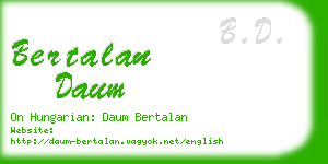 bertalan daum business card